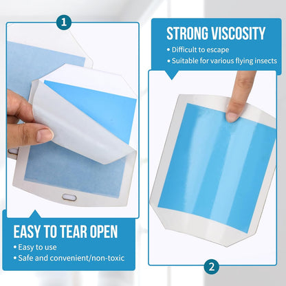 Flying Insect Trap, 2 Devices Fruit Fly Traps for Indoors with 8 Sticky Boards, Gnat Traps for House Indoor Fly Catcher with Blue UV Light, Mosquito Moth Bug Catcher for Home, Kitchen(2026 Upgrade)