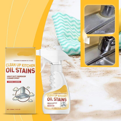 Heavy Duty Kitchen Degreaser Spray – 120ml Heavy Oil Stain Cleaner for Clean Up Kitchen Oil Stains, Multi Purpose for Microwave & Oven & Stove Top (with wash cloth) (1)