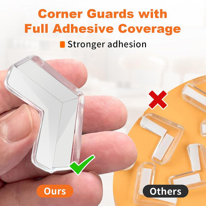 Edge Protector Baby Proofing Corner Protectors Silicone Desk Edge Cushion Child Safety Edge Covers Bumper for Table, Cabinets, Crib, 13ft x 1.2 Inch Edge Protector Strip with 4 Pack Corner Guards