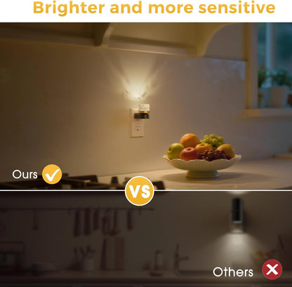 L LOHAS LED Night Light, Bubble Night Lights Plug into Wall,2 Pack 3000K/4000k/5000K Adjustable Color Temperature Night Light,Dimmable Nightlights with Dusk to Dawn Sensor for Rooms Bathroom Hallway