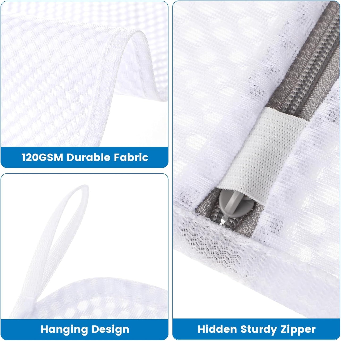 Dntorx 2 Pack XX-Large Mesh Laundry Bags for Delicates, 24 x 32 Inches Reusable Laundry Bag Durable Wash Bags for Washing Machine for College, Family, Travel, Storage