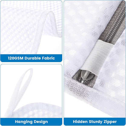 Dntorx 2 Pack XX-Large Mesh Laundry Bags for Delicates, 24 x 32 Inches Reusable Laundry Bag Durable Wash Bags for Washing Machine for College, Family, Travel, Storage