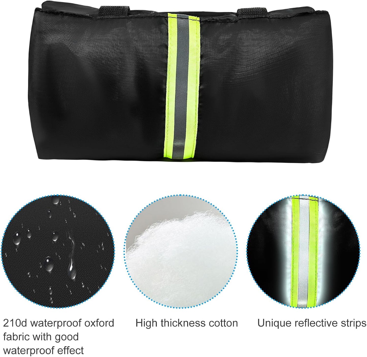 2Pcs Outdoor Faucet Cover for Winter Freeze Protection Outside Insulated Spigot Socks Freeze Miser Reusable Hose Bib Cover Waterproof Water Faucet Insulation Wrap with Reflective Strip for Garden Yard