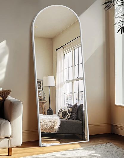 Delma Arched Mirror Full Length,Standing Mirror Full Body,Large Floor with Stand for Wall Entryway Door Bedroom Bathroom Living Room