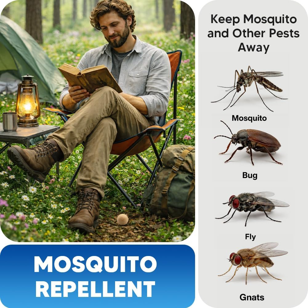 Mosquito Repellent Outdoor Patio, Mosquito Repellent Balls, Mosquitoes Deterrent for Yard, Keep Mosquito Away for Garage/Porch/Camping, Mosquito Control Indoor, Covers up to 120 sq ft-8P