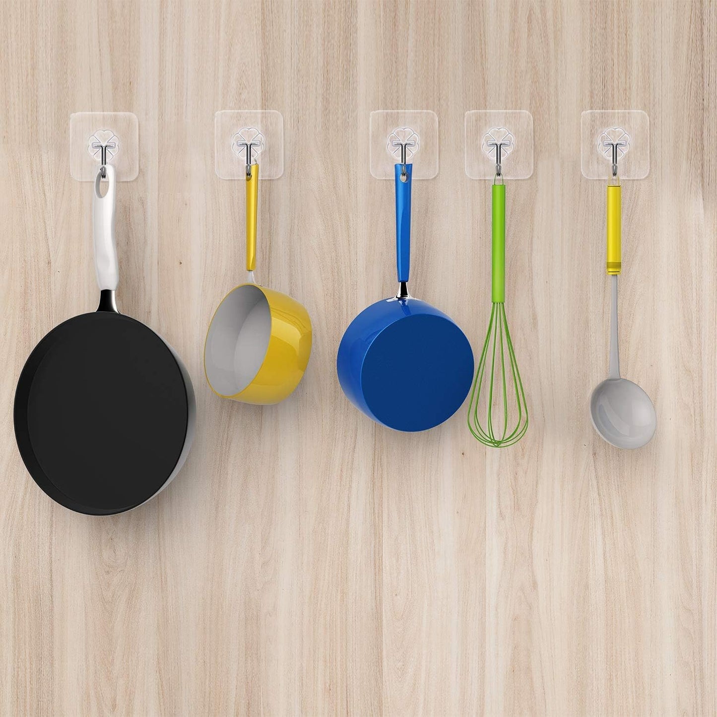 Heavy Duty Adhesive Hooks 33 lb(Max) 15KG,Waterproof and Oilproof Reusable Seamless Hooks Heavy Duty Wall Hook for Kitchen Bathroom Office 24 Pack