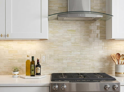 2026 New Upgrade Peel and Stick Backsplash Tile, Peel and Stick 11.34" X 11.57" Wall Tile for Kitchen, Bathroom, Fireplace, Laundry (Beige Ecru, 10 Packs)