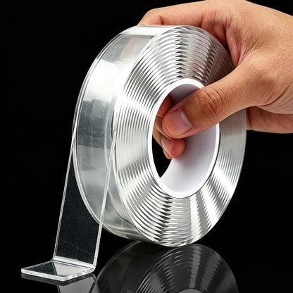 Double Sided Tape Heavy Duty, Nano Tape 1.18in×9.85ft, Removable Washable Adhesive Mounting Tape, Transparent Gel Grip Tape Suitable for Carpet, Picture Hanging, Poster, Home Office Decor