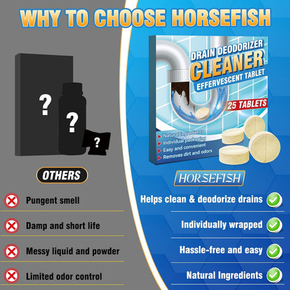 Garbage Disposal Cleaner and Deodorizer Tablets, 25 Pack Sink Cleaner Tablet, Powerful Foam Drain Cleaner, Effectively Removes Residue, Grime and Odors for Kitchen, Bathroom, Toilet, 1 Year Supply