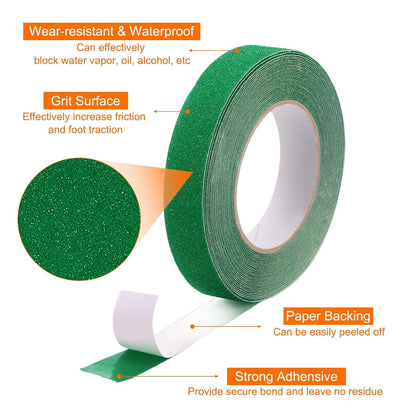 HARFINGTON Anti Slip Traction Tape 2" x 16.4ft Waterproof Non-Slip Grip Tape High Friction Weather Resistant Non Skid Stair Treads Tape for Indoor Outdoor Stair Steps, White
