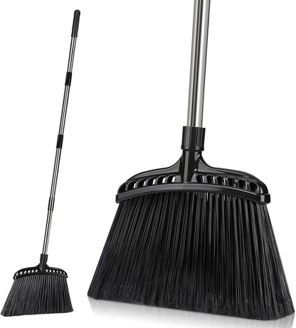 Outdoor Broom,Masthome Heavy Duty Broom,56" Brooms for Sweeping Outdoor,Angle Commercial Brooms with Hard Bristles, for Kitchen Home Office Garage Courtyard Lobby Lawn Concrete