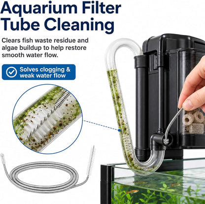 4.92 ft (1.5m) Flexible Drain Cleaning Brush – 2-Pack, Stainless Coil for Car, Fridge, Sinks, Pipes, Hoses, Hair & Grease Clogs