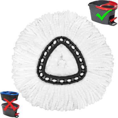 4 Pack Mop Heads Replacements for O-Ceda Easy Wrin Spin System, Microfiber Refills, Easy Cleaning Mop Repalce Head