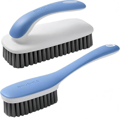 Scrub Cleaning Brush for Stains Laundry Brush Soft Bristle Cleaning Brushes Small Brushes for Cleaning Scrubbing Brush for Clothes,Shoes,Carpet,Bags,Bathroom, Floor -2 Pack