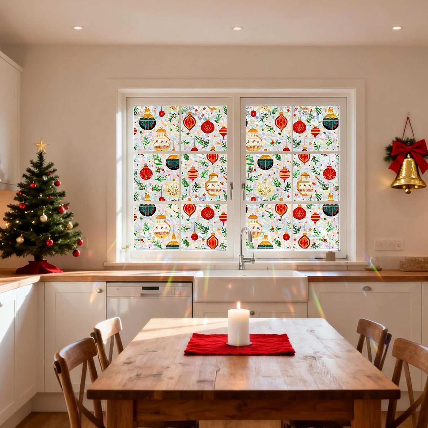 SOMWISE Frosted Glass Window Film, Heat Insulation, UV Block, Anti-Glare, One Way Privacy Tint, Static Cling for Home Bathroom Door, Renter Friendly, Day & Night Privacy