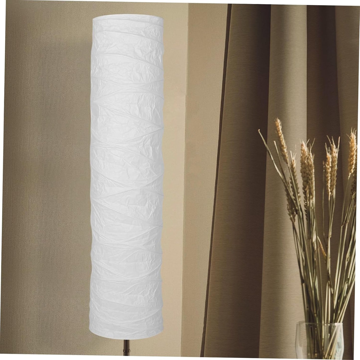 Foldable Japanese Paper Floor Lamp Shade Replacement with Soft Light for Living Room Bedroom Office - Easy Installation Modern Design 49.2X9.8X9.8In