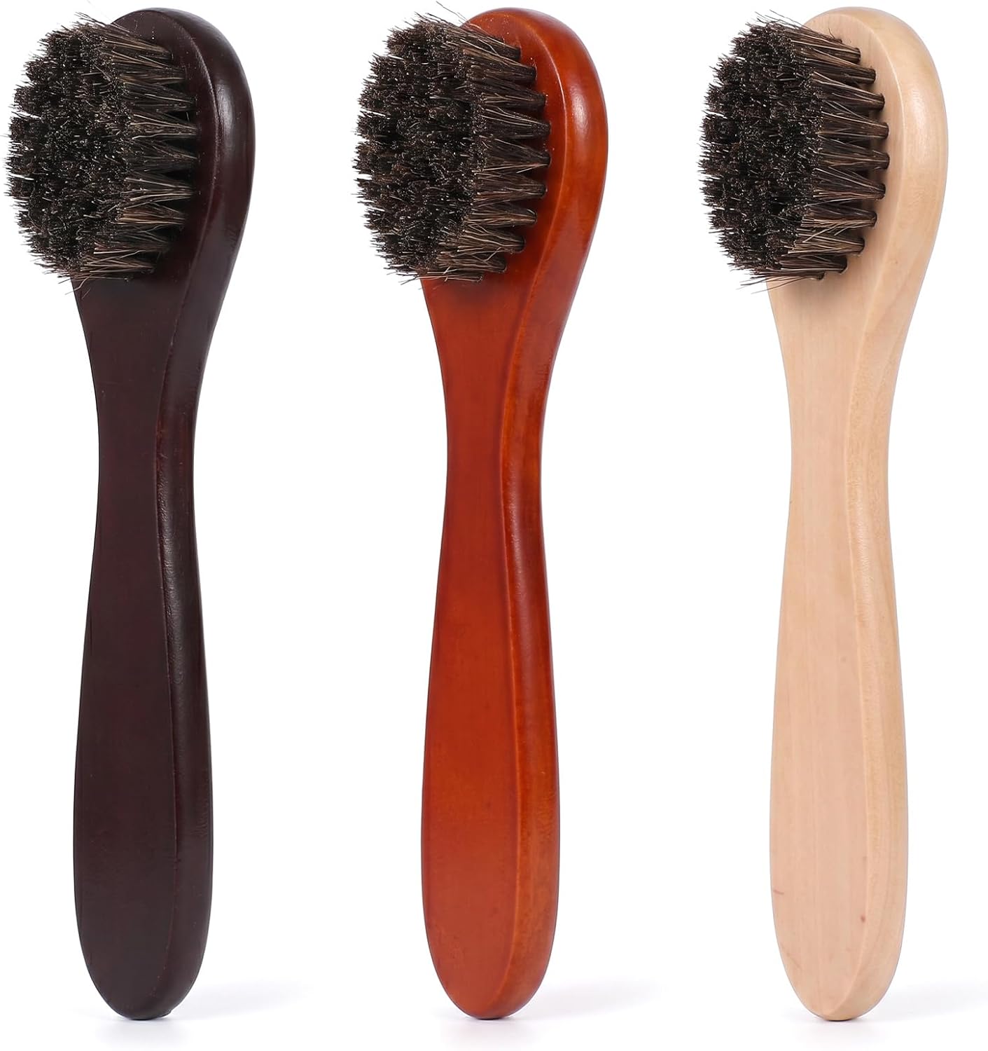 3 Pcs Wooden Laundry Stain Brush, Soft Bristle Brush Stain Remover Dauber Brushes with Round Head, Stain Tool Remover for Delicate Fabric, Cotton, Linens