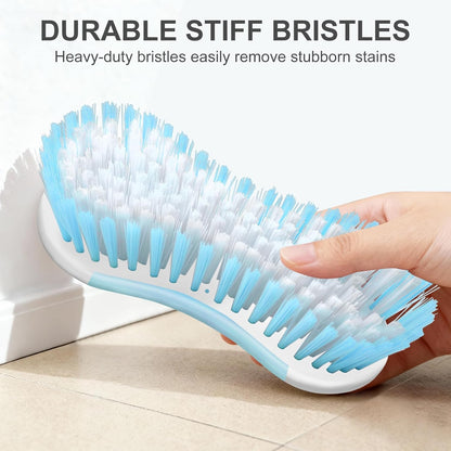 SetSail Multi-Purpose Scrub Brush of 2 Pack, Stiff Bristles Cleaning Brush with Non-Slip Grip Heavy Duty Scrub Brushes for Cleaning Bathroom Kitchen Tile Bathtub Sink, Grey