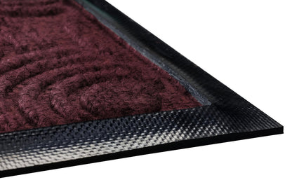 Guardian WGS020304 2' x 3' Indoor/Outdoor Wiper Scraper Floor Mat, Water Guard Spiral Pattern, Rubber Reinforced Ridges Withstand High Traffic, Charcoal