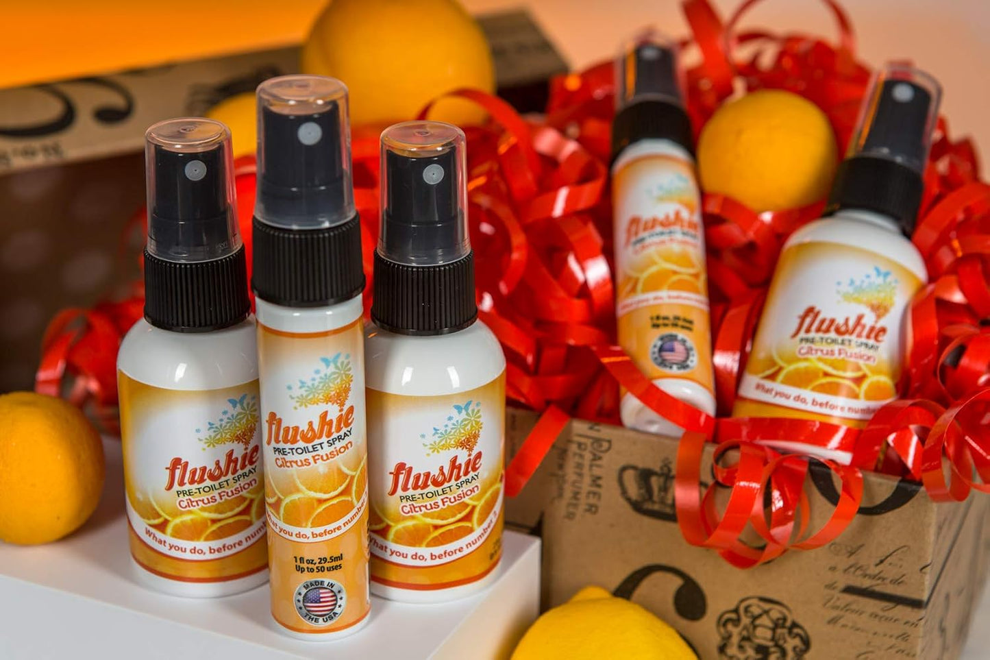 Flushie Pre-Toilet Spray Travel Size Toiletries Bathroom Spray for Toilet Deodorizer Traveling Essentials - Poop Odor Eliminator (Linen, 1oz 3pack)