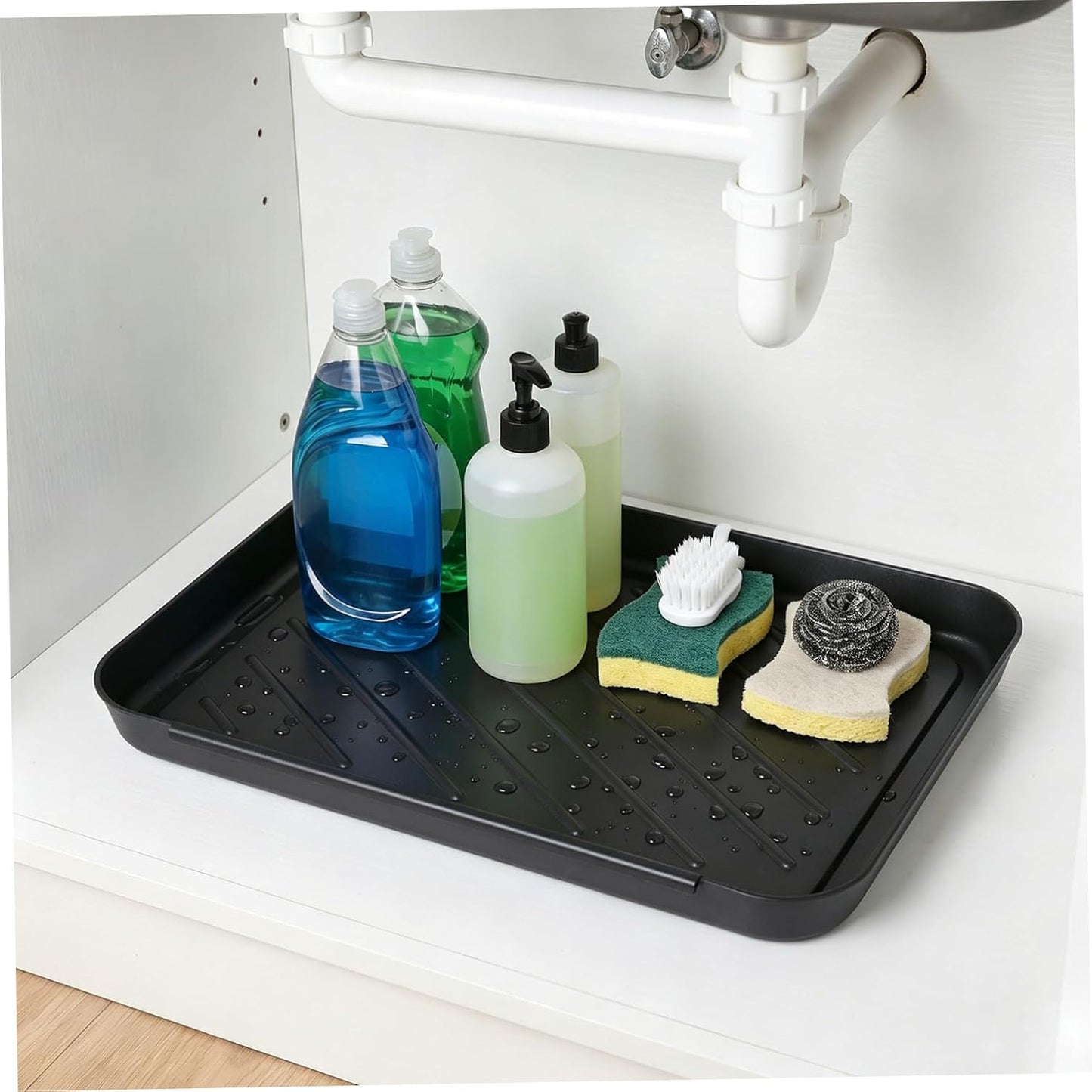 Alipis Multipurpose Shoe Tray 15.74X11.81X1.37 Inch Waterproof Plastic Boot Tray for Entryway Car Trunk Floor Protection and Pet Feeding Area