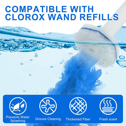 Disposable Toilet Brush and Holder Set, with 30 PCS Toilet Bowl Wand refills for Clorox.