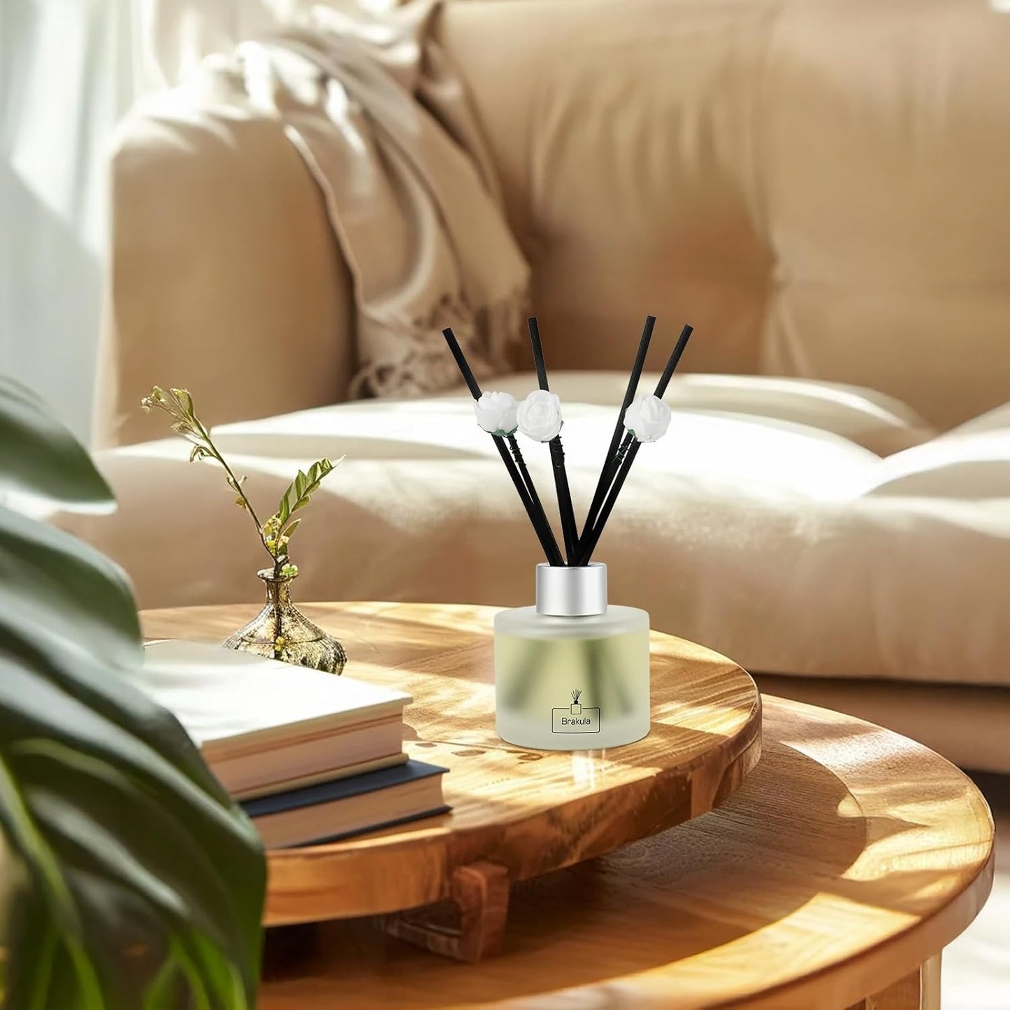 Brakula 2 Pack Reed Diffuser Set, Lavender Eucalyptus Scented, Home Fragrance with 14 Sticks Bathroom Decor, Reed diffusers for Home 6.76 fl oz (Lavender Eucalyptus)