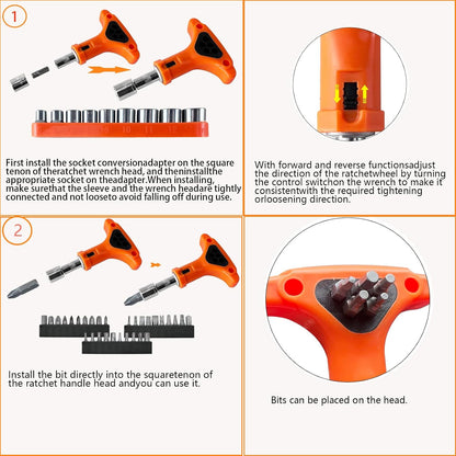 Tool Kit Basic Home Repair Tool Set,General Household Tool Kit with Plastic Tool box,Perfect for Outdoor working,Office & College Dorm.Tools mainly include hand saw,wrench,hammer,Screwdriver
