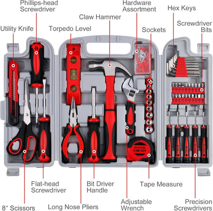 WINNER 156-Piece Delicate All-Purpose Home Tool Kit in Foldable Toolbox, Unisex | Complete and Essential Hand Tools Set for General House Repairs, Dorm, Apartments, Perfect Father's Day Gift