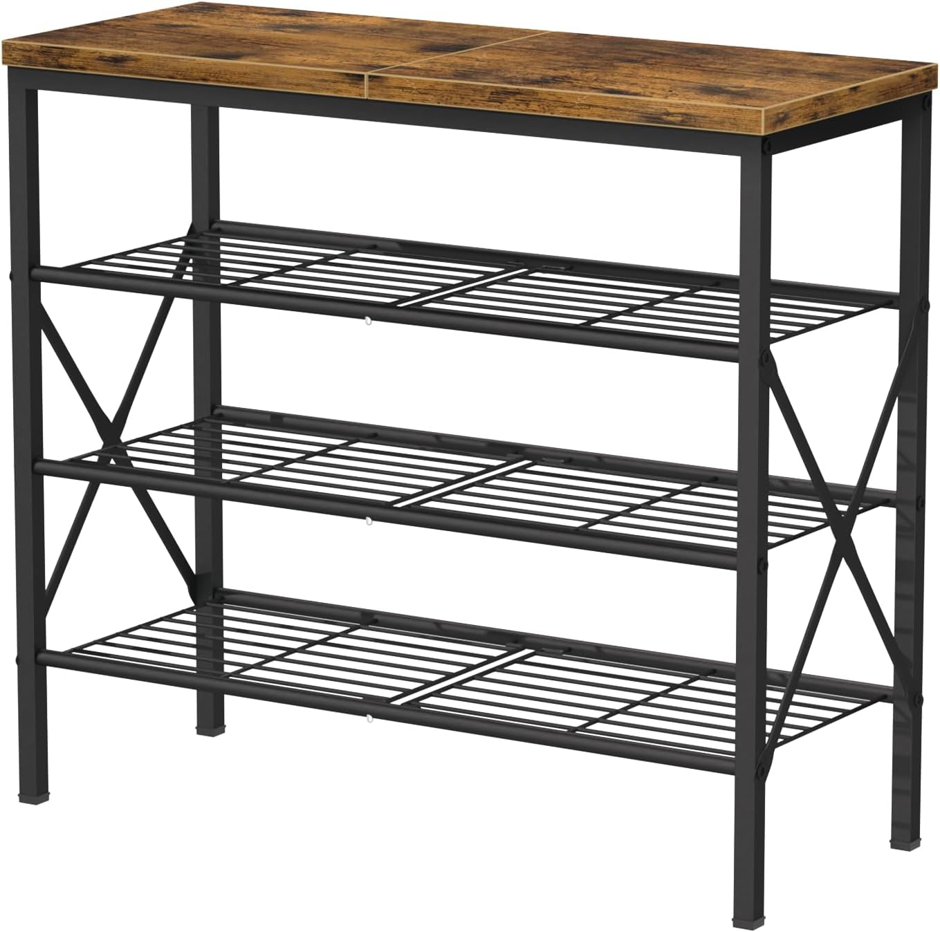 8 Tiers Tall Shoe Rack Organizer, Large Capacity Shoe Rack Holds 32 Pairs of Shoes, Durable and Stable, Adjustable Metal Shelf Stackable Shoe Shelf for Entryway, Hallway, Living Room, Closet