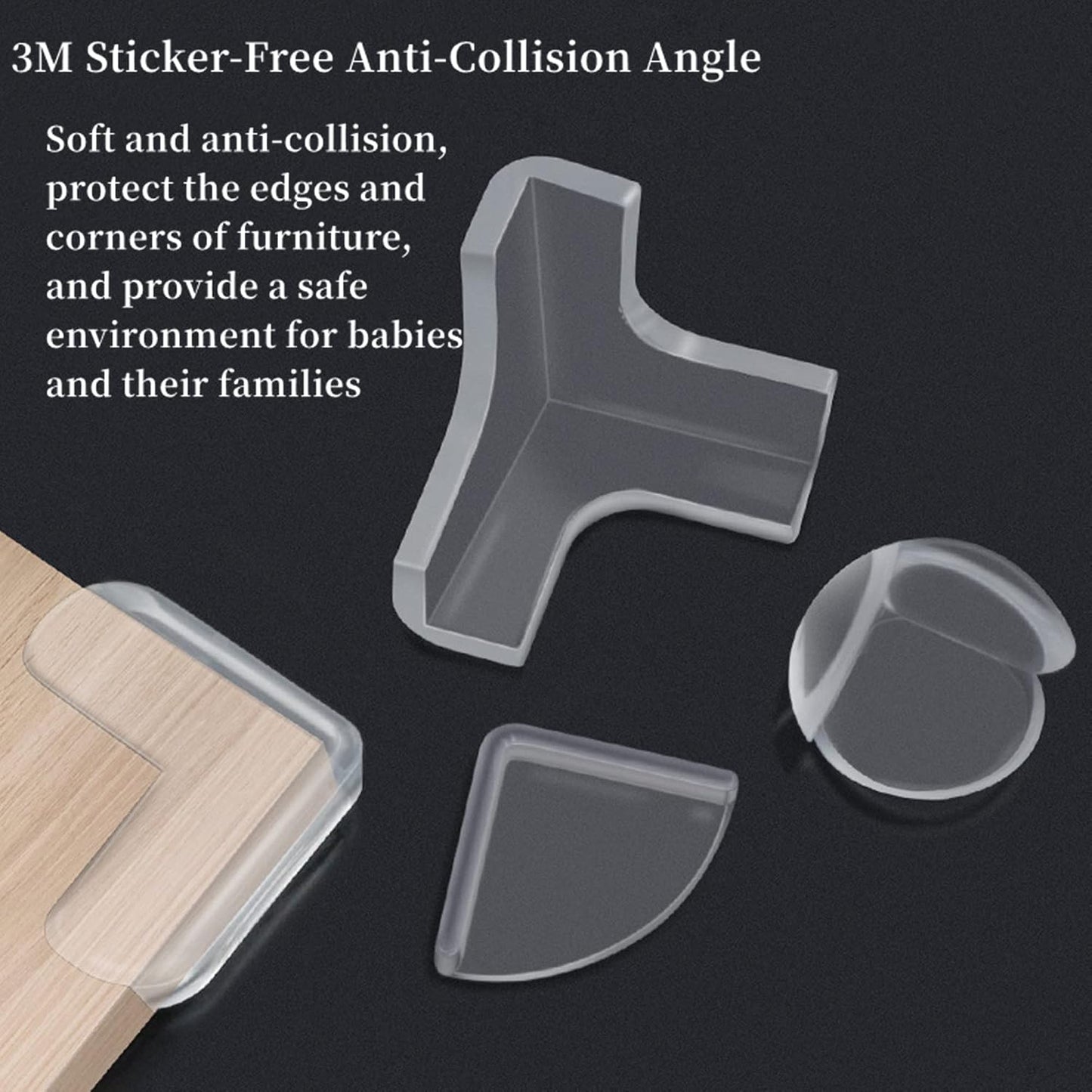 Corner Protector for Baby, Protectors Guards,Furniture Corner Guard ,Edge Safety Bumpers,Baby Proof Bumper,Cushion to Cover Sharp Furniture,Table Edges Clear and Transparent L Shape 20PCS