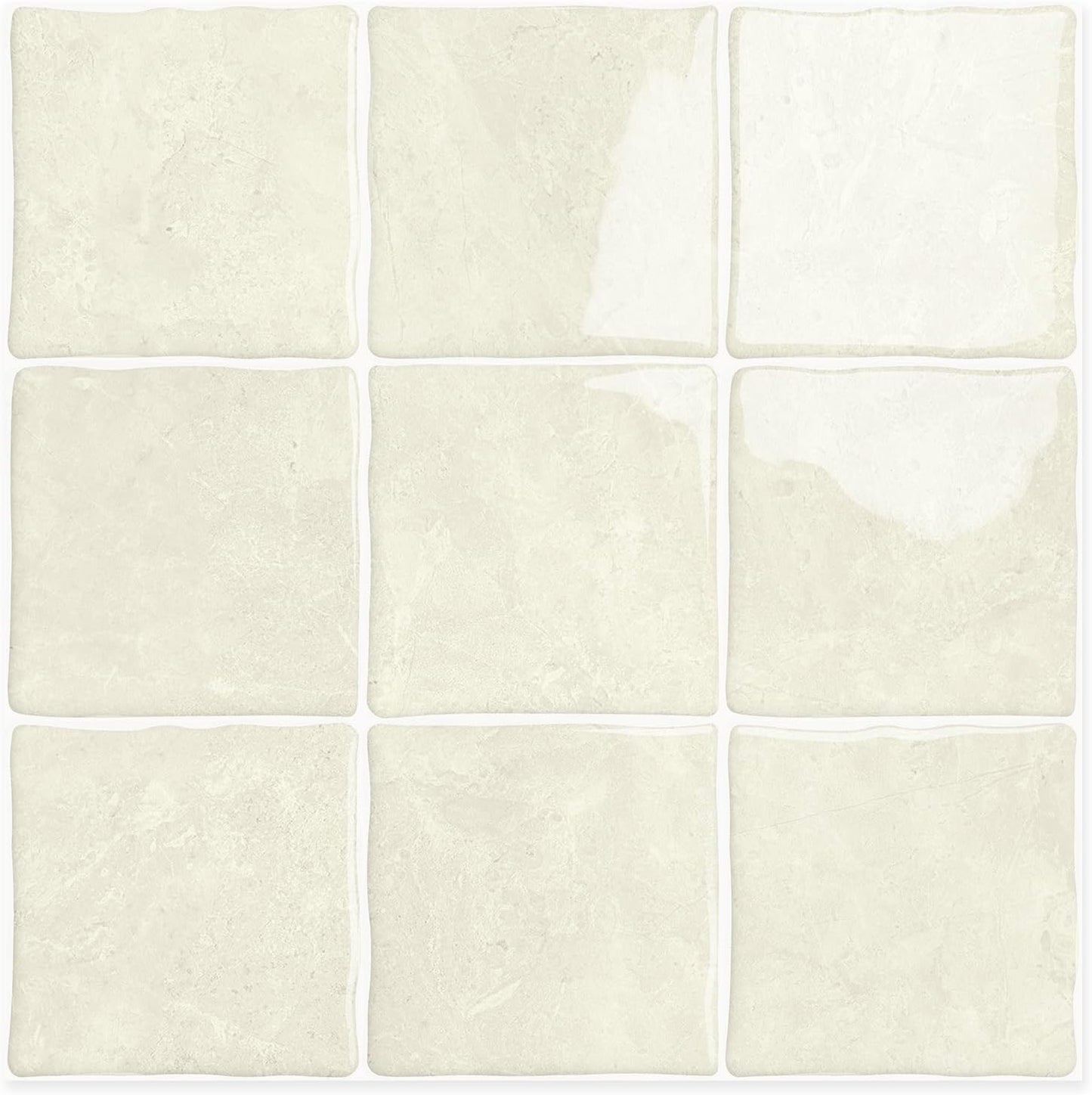 10 Sheet Thicker Peel and Stick Backsplash Tile, 12"x12" 3D Self Adhesive Square Mosaic Subway Checkered Vinyl Backsplash Stick on Wall Tiles for Bathroom, Kitchen, Living Room (10, Orange)