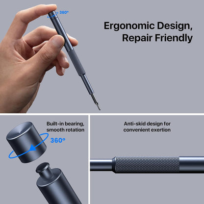 AXTH 25-in-1 Small Precision Screwdriver Set, Professional Magnetic Mini Repair Tool Kit for Phone, Computer, Watch, Laptop, Macbook, Ring Doorbell, Eyeglass, Electronic, [Bearing Steel] Screw Driver