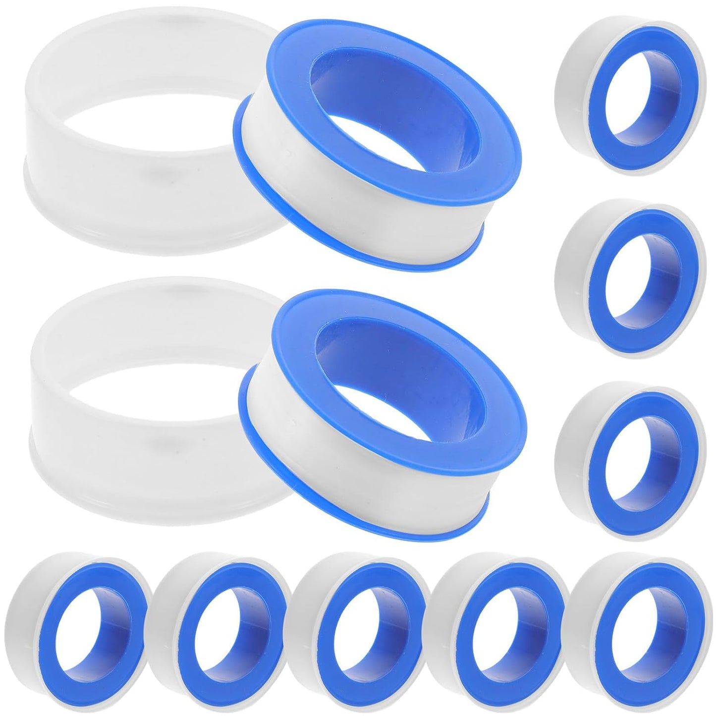 Abaodam PTFE Plumber Seal Tape High Temperature Resistant and Anti-Aging for Threads 10 Rolls White Plastic Thread Sealing Tape for Domestic Plumbing and Maintenance