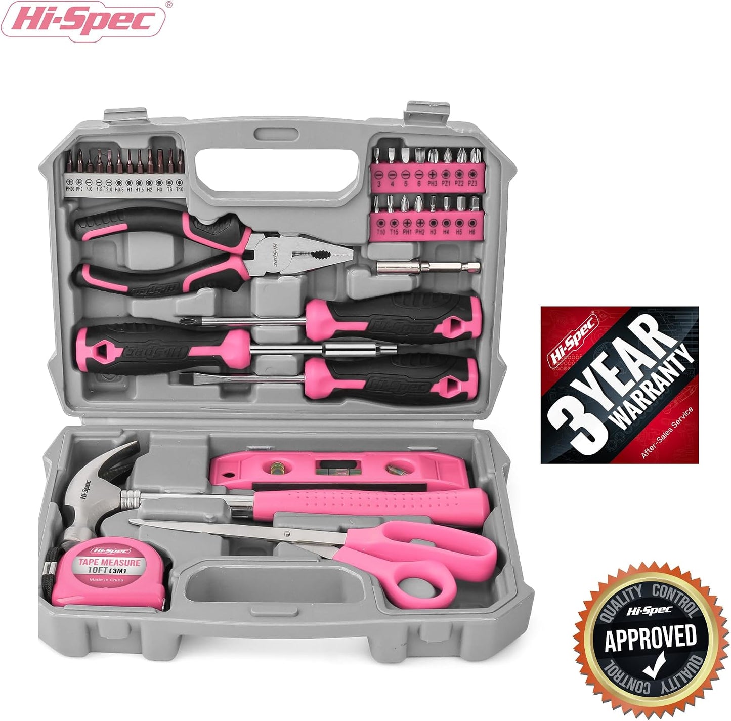 Hi-Spec Tool Kit Yellow 20pc. Small Tool Kit for Home DIY & Office Repairs. Compact and Lightweight Essential Tools in a Portable Book-Sized case.