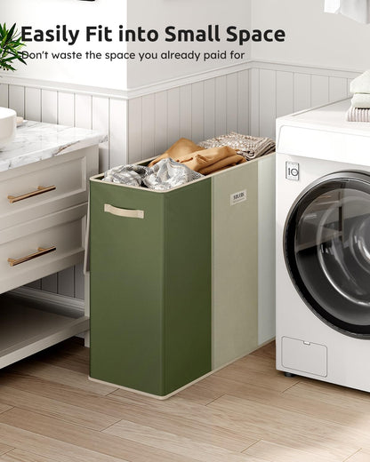 SOLEDI 180L Laundry Hamper 3 Section, Extra Large Laundry Hamper with Lid, Dirty Clothes Hamper with Sturdy Handle, Large Laundry Basket Organizer for Laundry Room, Bedroom, Hampers for Laundry