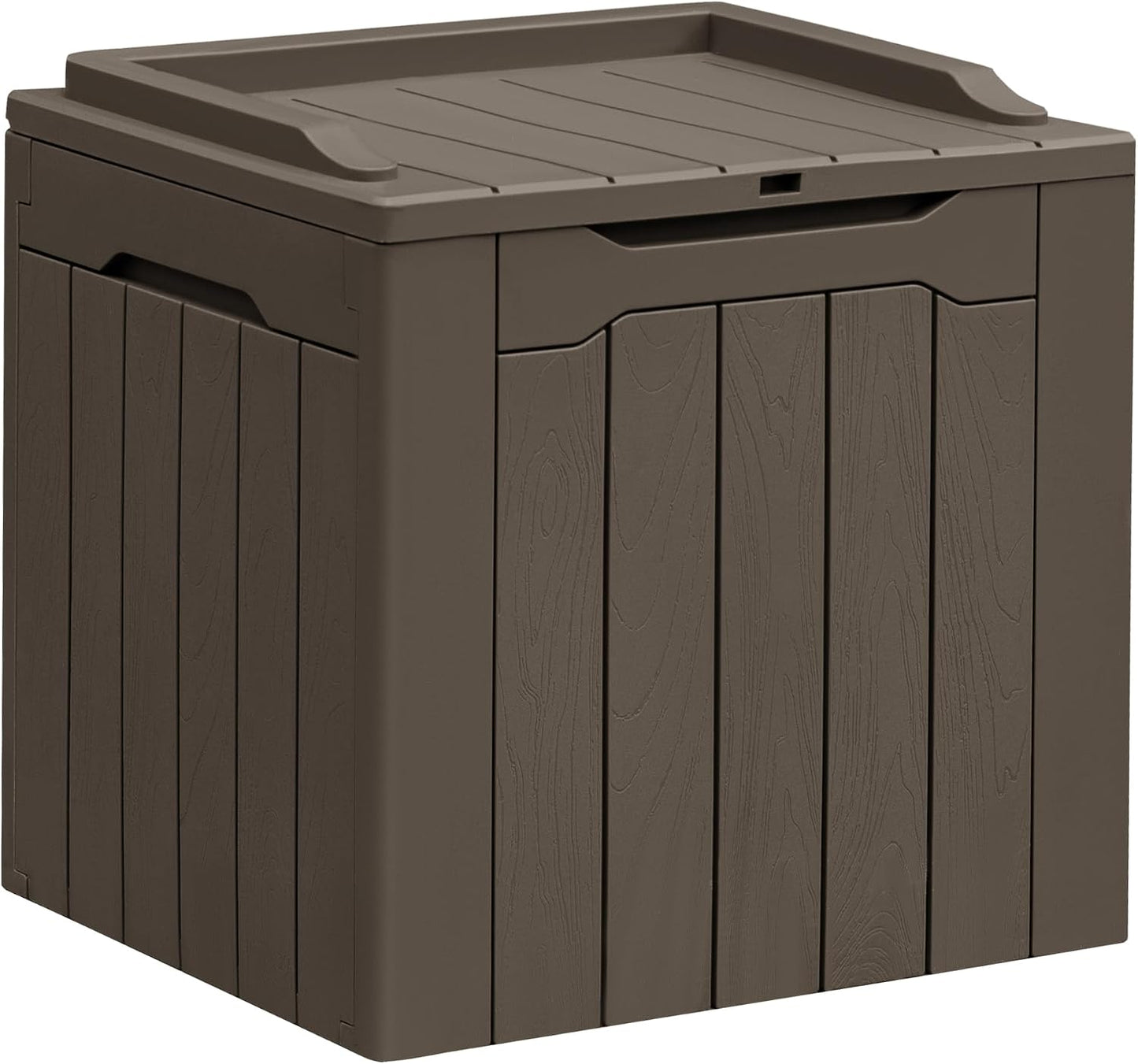 Greesum 31 Gallon Resin Deck Box All Weather Outdoor Storage Boxes for Patio Furniture Set,Outdoor Toys,Garden Tools,Black