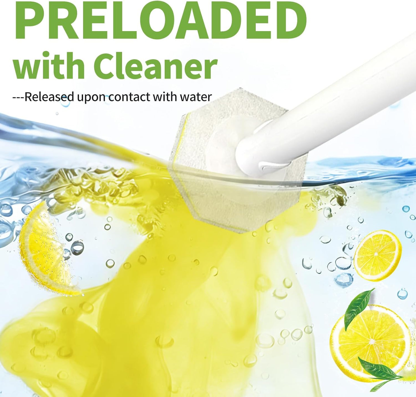 Toilet Bowl Wand Refills for Clorox, Toilet Cleaner Refills,100 Count | Compatible with Clorox Toilet System, Pre-Loaded Cleaner, 3-Layer Scrub Pads, 4X Cleaning Power , Lemon Lavender Scent