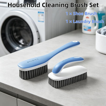 Scrub Cleaning Brush for Stains Laundry Brush Soft Bristle Cleaning Brushes Small Brushes for Cleaning Scrubbing Brush for Clothes,Shoes,Carpet,Bags,Bathroom, Floor -2 Pack
