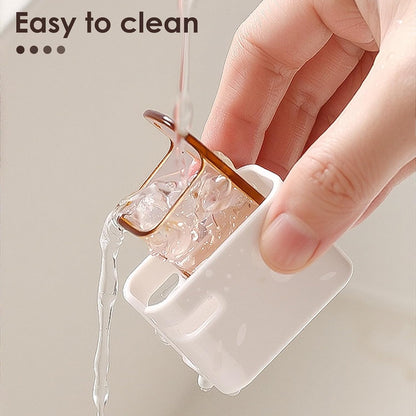 2 PCS Toothbrush Holder Wall Mounted with Cover for Bathroom, Self Adhesive Toothbrush Storage Organizer for Shower, Mini Toothbrush Hanger Rack for Dorm, Cabinet (Black)