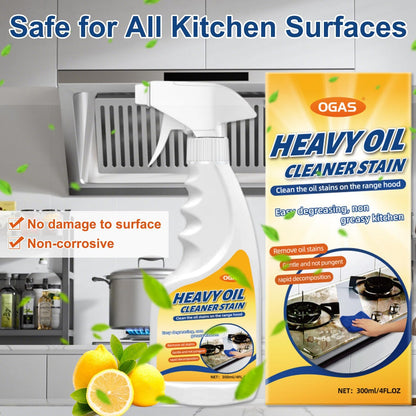 Heavy Duty Kitchen Degreaser Spray – Multi-Surface Oil & Grease Remover for Oven, Stovetop, Grill, Range Hood & Cookware, Non-Abrasive Low-Odor Formula, Effective Cleaner for Kitchen Surfaces