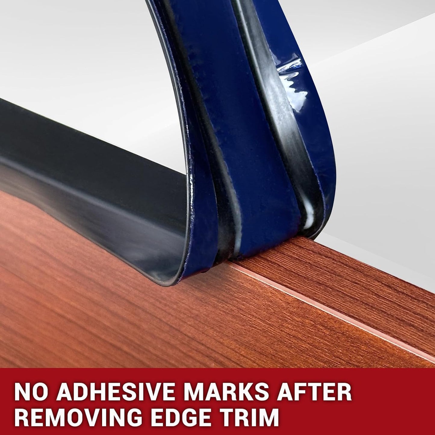 Slimline Cabinet Door Edge Protector, 3/4" Self Adhesive Peel and Stick Rubber Edge Guards, Flexible U Shaped Strips for Kitchen & Garbage Drawer Fronts, Edge Trims for Desks and Shelfves, Black, 10Ft