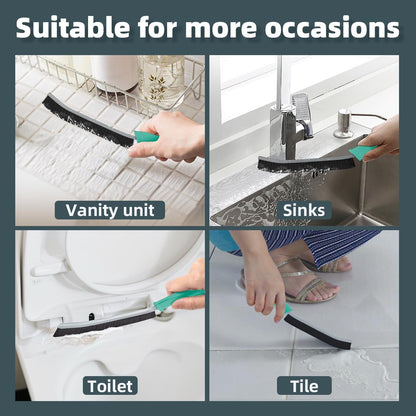TQRR Toilet Brush, 4Pcs Bathroom Cleaning Brush, Toilet Scrubber, Deep Toilet Bowl Brush with Hanging Hole, Multifunctional Gap Cleaning Brush, Bristles for Kitchen Sinks, Tub,Shower (4, Purple)