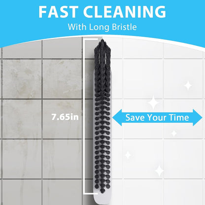 Lumkew Grout Cleaner Brush for Floors Tile Corner, V Shape Stiff Scrubber Cleaning Bathroom Shower, Blue,1 Pcs