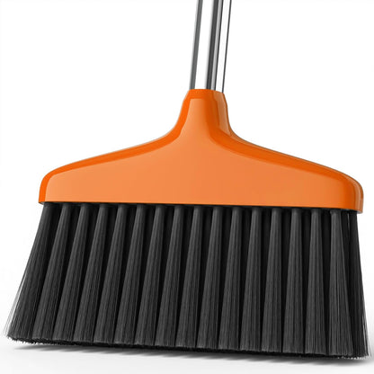 Handy Broom, Indoor/Outdoor Brooms, Duty Kitchen Broom, for Home Garage Kitchen Office Courtyard Lobby Patio Lawn Concrete (1, White)