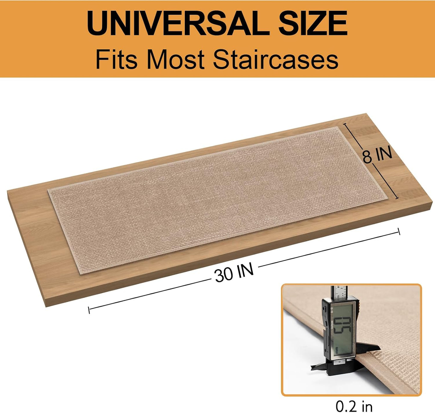 Stair Treads Carpet 4 pcs for Wooden Steps with Non Slip Rubber Backing, 100% Polyester Soft Stairs Resistant Indoor Skid Runner Safety Rugs for Kids Elders and Pets 30" * 8" (Dark Gray)