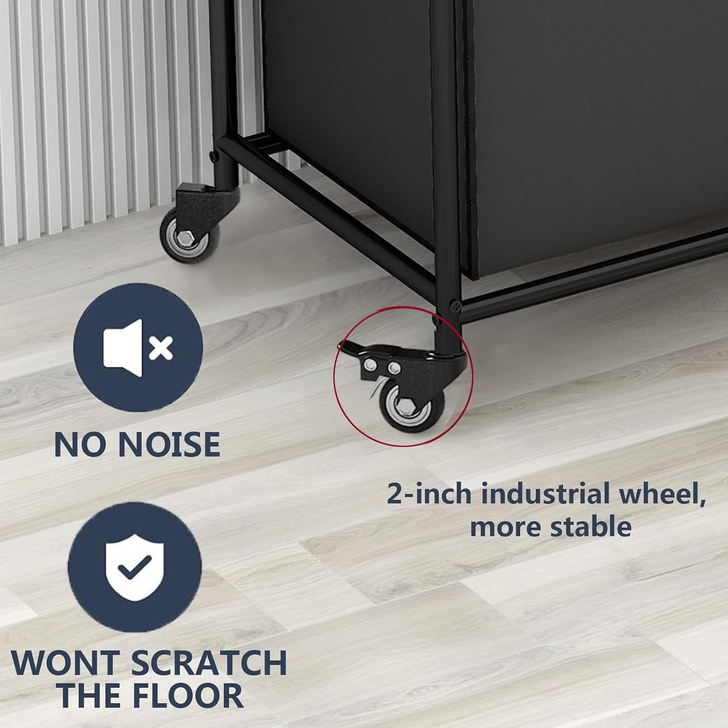 LINZINAR 3-Bag Laundry Hamper, Black Laundry Basket, 35.6 Gal(135 L) Laundry Sorter Cart Laundry Room Organization with Heavy Duty Rolling Lockable Wheels and Removable Bags
