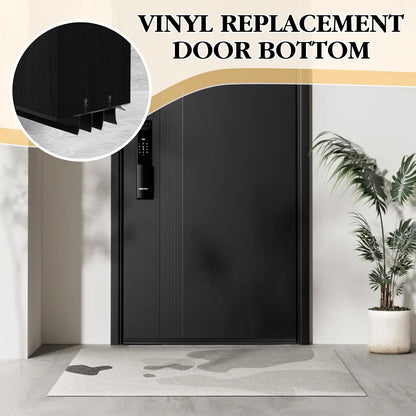 2 Pcs 36 Inch 90CM Exterior Door Sweep with Vinyl Fins, Under Door Weather Stripping Seal for Exterior Doors with Kerf Track, Replacement Bottom Door Seal Strip, Draft Stopper & Rodent Proof