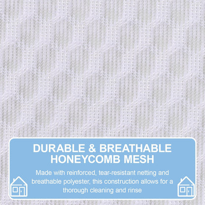 Honeycomb Mesh Laundry Bags 3 Pack (2XL+1L), Durable Washing Bags with Auto-Lock Zippers, Heavy Duty Mesh Wash Bags for Delicates, Lingerie, Bra, Sock, Travel Storage Organizer