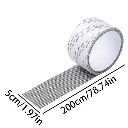 Screen Patch - Window Mesh Tape, Repair Kit with Strong Adhesive, Cuttable Fiberglass Reinforcement, Tent RV Camper Balcony Gazebo Pool Railing Maintenance Accessory Usage